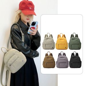 GENENIC Di động Ba lô nylon nữ Màu trơn Trọng lượng nhẹ Ba lô thường ngày nhiều túi Thời trang Thời trang Ba lô đi lại tối giản