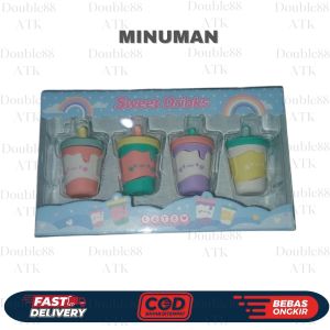 Penghapus Fancy Ice Cream Cone Donat (set isi 4pc)