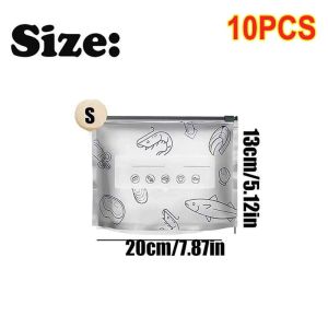 30PCS Aluminum Foil Fresh Keeping Bag Thicken Zipper Bag Food Storage Home Reusable Storage Bag