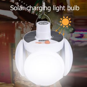Portable LED Solar Light Outdoor Folding Football Bulb Solar Powered Energy Led Lighting Super Bright Multi-scene Emergency Charging Lamp Waterproof Rechargeable Bulb Night Lamp