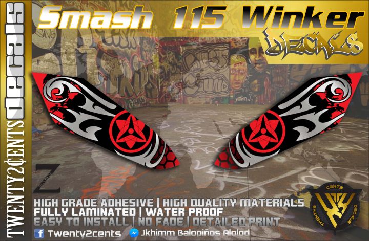 Smash Invisible Sticker Suzuki Smash 115 winker eye Transparent High-Quality Decal Stickers ...