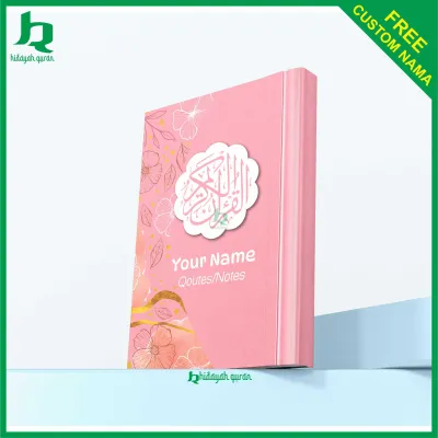 Alquran custom nama muslimah terjemah Rasm Utsmani size A5 dan A6 | Hard Cover custem | Quran wanita