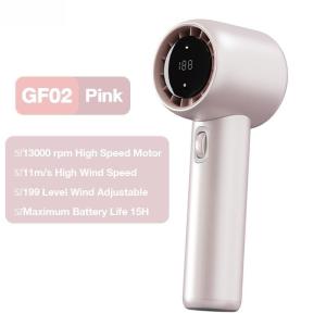 SG Stock GF02 Digital display 199 gears multi-level high speed handheld portable USB fan 3500mah
