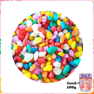 Uni.Y หินใส่ตู้ปลา หินประดับ ตกแต่งสวน 100g / ต่อแพ็ค Colorful Stones