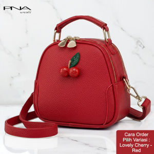 Peonia PNA LOVELY CHERRY Tas Selempang Wanita Elegant Outdoor Sling Bag Anak Remaja Perempuan Crossbody Travel Hp Kecil Shoulder Trendy Fashion Cewek Casual Pesta Style
