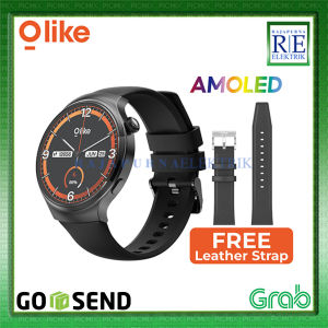 OLIKE Smartwatch FMA02 AMOLED Touchscreen Bluetooth Call Leather strap Waterproof IP68