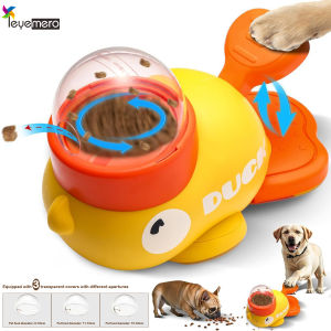 Dog Feeder Toy Little Yellow Duck Pet Puzzle Training Treats Dispenser Cat and Dog Interactive Toy