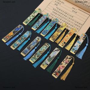 [COD] Season pet ที่คั่นหนังสือโลหะลายดอกไม้ย้อนยุค1ชิ้นที่คั่นหนังสือสีบรอนซ์กลวงพร้อมพู่เครื่องเขียนของขวัญสำหรับหนังสือสโมสรผู้อ่าน