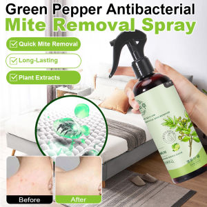 青花椒抑菌除螨喷雾 Green Pepper Mite Spray NoRe Honey Bedding AntiBacterial Spray Mite Spray Green Pepper Repellent Dust Mite Killer Bedding Disinfectant Herbal Mite Prevention Fabric Freshener Spray Non Toxic No Rinse Allergen Free