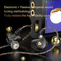 TRN TA3 Hi-FI 1BA 2DD In-ear Monitors Earphones With 3.5mm/2.5mm/4.4mm Gold-plated Audio Jacks Knowles Hybrid Beryllium-plated Dynamic Headphone Metal Running Noise Cancelling Running IEM Headset. 