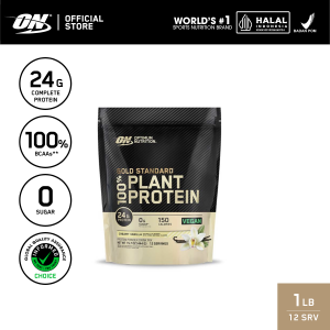Optimum Nutrition Gold Standard 100% Plant Protein 1 lbs - Susu Protein / Powder / Suplemen / Gym / Vegan / Natural