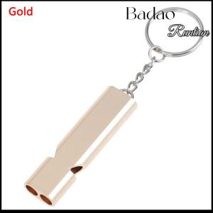 Badao Alloy Aluminum Emergency Survival Whistle Outdoor Camping Hiking Tool W Keychain