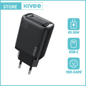 KIVEE Kepala Charger Quick Charger QC3.0 Type-C+USB 40W PD Fast Charge Charger Travel Fast Charging Untuk MFi iPhone14 13 pro Max 13/12/11/XS/XS Max/XR/X/8 /8 plus/7 plus