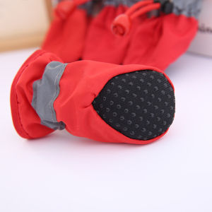4Pcs Dog Rain Boots for Shih Tzu teddy corgi Bichon Frise outdoor Anti Slip Waterproof Dog Shoes