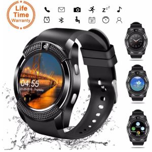 ♥【Readystock】 + FREE Shipping ♥ Bluetooth Smart Watch Phone Z60 Stainless Steel Support SIM TF Card Camera Fitness Tracker V8 Smartwatch