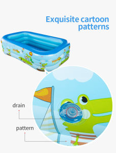 Kolam Mandi Besar Inflatable Swimming Pool Family Large Size Kolam With Slide Ready Stock