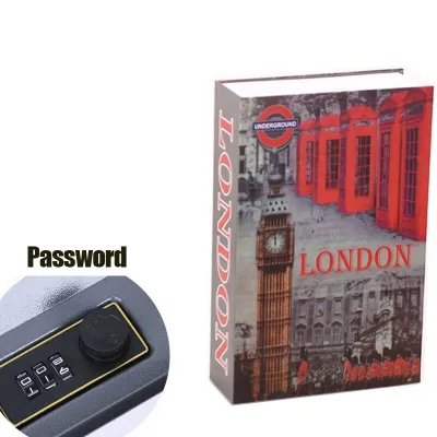 Buku Brankas Mini Kotak Buku Novel Safety Hidden Storage Box Password Lock Size S M L