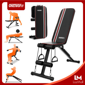 OneTwoFit Ghế tập tạ đa năng Ghế gập bụng chống đẩy tập gym đa năng có thể gấp lại Có thể điều chỉnh độ nghiêng