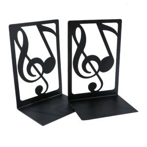 Gói 2 chịu lực cao dựng sách bằng kim loại cho kệ rỗng nốt nhạc bookends kim loại cuốn sách Stopper cho thư viện nhà