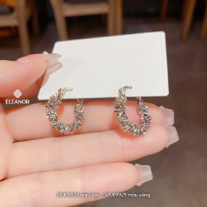 Bông tai nữ chuôi bạc 925 Eleanor Accessories khuyên tai vòng tròn basic phụ kiện trang sức 6110