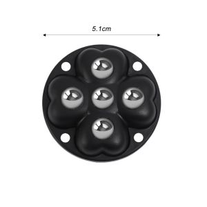 ล้อเลื่อนเฟอร์นิเจอร์อเนกประสงค์1/10ชิ้นล้อเลื่อนแข็งแรงติดเองสำหรับกล่องเก็บของถังขยะเฟอร์นิเจอร์360 ° รอกหมุนได้