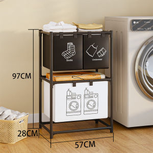 Nearra Dirty Clothes Basket Storage Laundry Basket Clothing Classification Basket With Stand