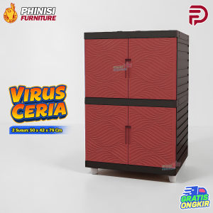 LEMARI SERBAGUNA 4 SUSUN PENGHEMAT TEMPAT KINGDOM VIRUS UKURAN LENGKAP - LEMARI PAKAIAN