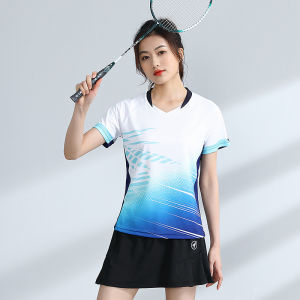 Women Lightweight Tennis Shirt Badminton T Shirt Table Tennis Jerseys Pingpong Shirt Dry Fit Match Volleyball Clothing Sportswear Uniform