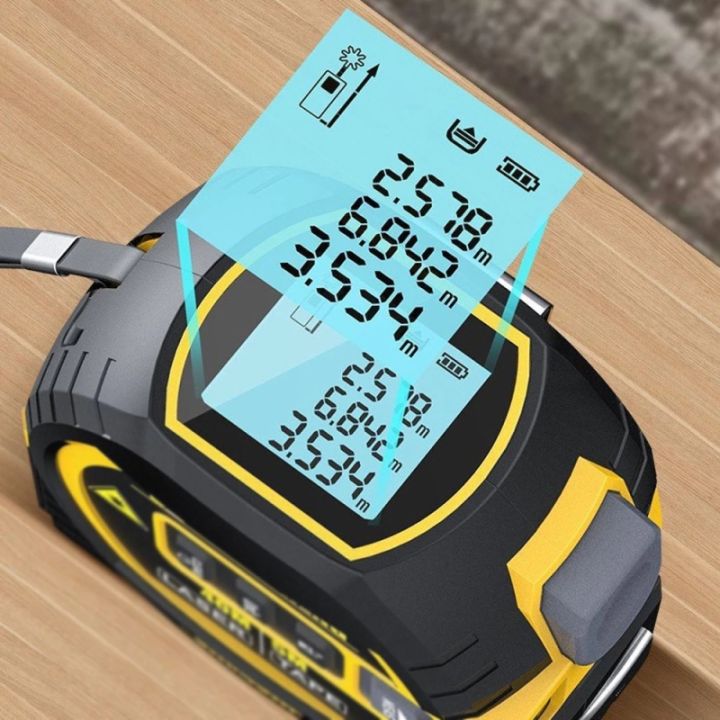 3 in 1 Laser Rangefinder 5m Tape Measure 40m/60m Laser Ranging Distance ...