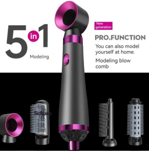 Hair Dryer Volumizer Straightener and Curler Hair Styling 5 In 1 Hair Dryer Brush - JC Elise