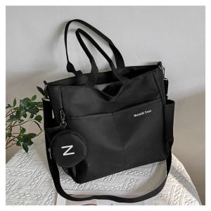 Korean Canvas Tote Bag Womens Shoulder Bags 2in1 with coin purse Fashion Sling bag for women