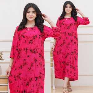 [DN11]Daster Kekinian Karet dada size long Rayon Premium Adem Harga Mantul