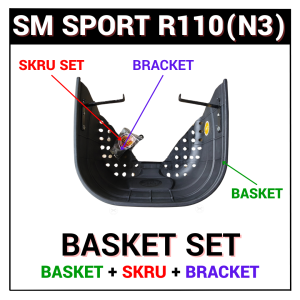 BKP BASKET SM SPORT 110R N3 Plastic Plastik Pvc Motor Front Bakul Depan Raga SMSPORT R110 <N3> SM SPORT R110 NEW BARU