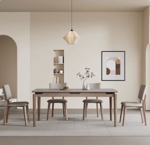 SXJ solid wood ash wood table floating sintered stone table top dining table computer table desk meeting table work bench MUJI Nordic modern customize (ETA:1mth)