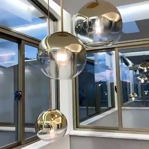 SXH Nordic living room bedroom bedside bar restaurant ancient town lighting gradient glass sphere combination chandelier