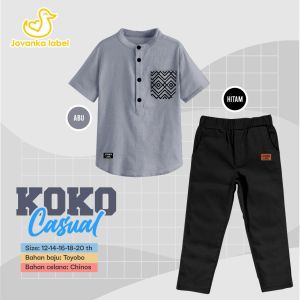 KSM Baju Muslim Setelan Koko Anak Cowok Laki-Laki Jovanka Kasual 12-20 Tahun