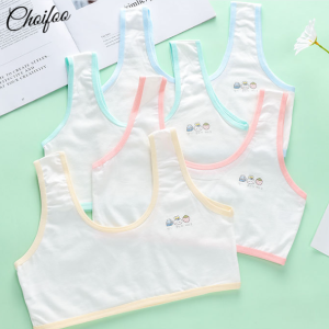 ChoiFoo เสื้อชั้นในเสริมพัฒนาการเด็กผู้หญิงอายุ9-12ปีเสื้อชั้นในบรานักเรียนน่ารักเสื้อกล้ามลายการ์ตูนฤดูร้อนเย็นสบายและนุ่มสบายผิวไม่เหมือนใคร