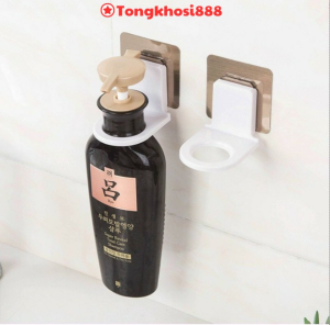 PVN18140 Giá móc treo chai nước rửa tay  dầu gội đầu sữa tắm dán tường Living C TC siêu dính chịu lực 3kg T8