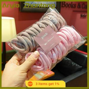Aryio 50pcs Set Elastic Hair Bands Girls Hair Accessories Colorful Nylon Headband Kids Scrunchie Gift