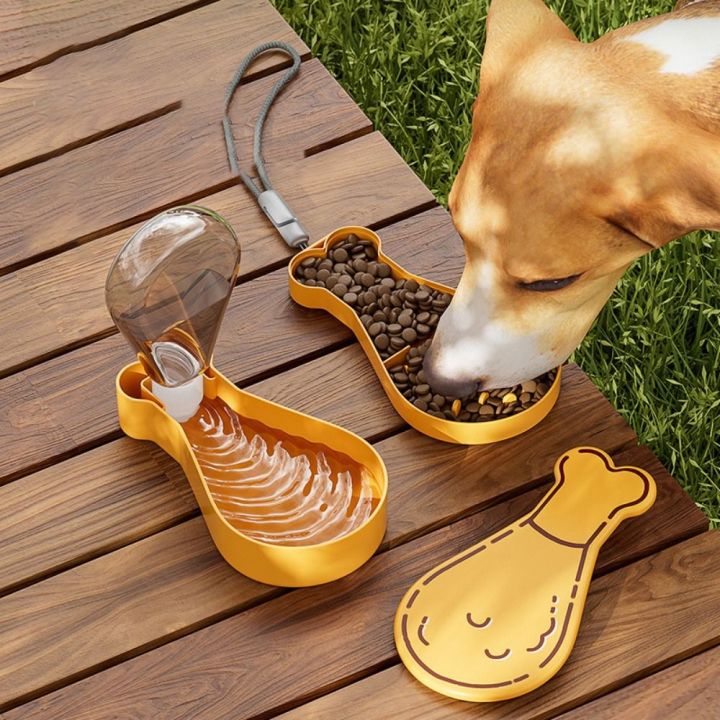 GGTU Chicken Leg Shape Pet Accompanying Cup with Hanging Rope Plastic ...