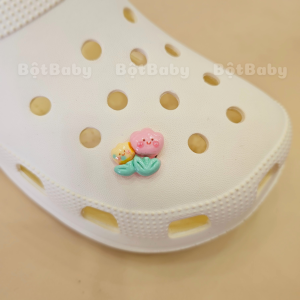 Charm jibitz sticker 3D gắn dép cross mẫu A60 thỏ