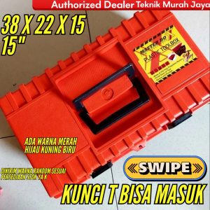 MASTERBOX TOOLBOX Tool Box 15 inch 15 in Plastik PVC Kotak Alat Perkakas Merah Hijau Kuning Biru