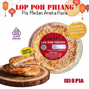 Kue Pia Lop Pho Phiang Merk Sin Yen ISI 5 Lopopiang Pok Pia & Lou Pho Phiang Sin Lok Yen Khas Medan Kue Jadul Roti Kering Tradisional Phia Oleh-Oleh Halal