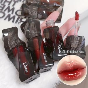 Dark Mirror Glass Lip Glaze Waterproof Anti Sweating Non Staying Red Lip Glaze lipstick