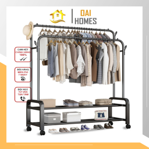 [ BH Trọn Đời] Giá Treo Quần Áo Kèm Kệ Giày Dép Chất Liệu INOX Không Gỉ Nhập Khẩu Châu ÂU- Oai Homes