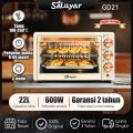Saluyar KX3001 Oven Listrik Low Watt 33L/22L kualitas yang baik Pemanggang Kue Kontrol suhu independen. 