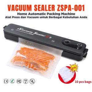 Mesin Vacuum Sealer Makana Automatic 2IN1 ZWPA-001 Penyegel & Vacuum Makanan Basah dan Kering Food  Free 10pcs Vacuum bags | Sealing Machine - TSA