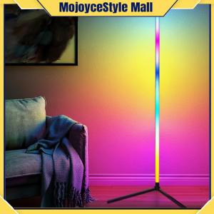 RGB LED Corner Lamp with Music Sync Smart Modern Floor Lamp Color Changing for Bedroom Living Room Gaming Room