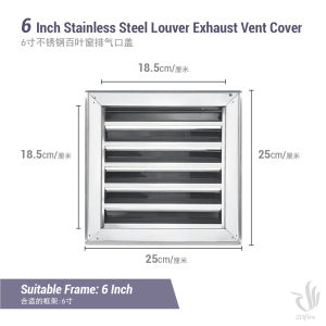 COOL POWER 6/8/10/12" Net Cover Shutter Ventilation Wall Louver Exhaust Fan Bedroom Bathroom Kitchen Kipas Ekzos 网盖百叶抽风机