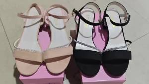 [Free Shipping] Womens Sandals 2026 Summer New Style Mid-Heel Chunky Heel Single Strap with Rhinestones Versatile for Pairing with Dresses